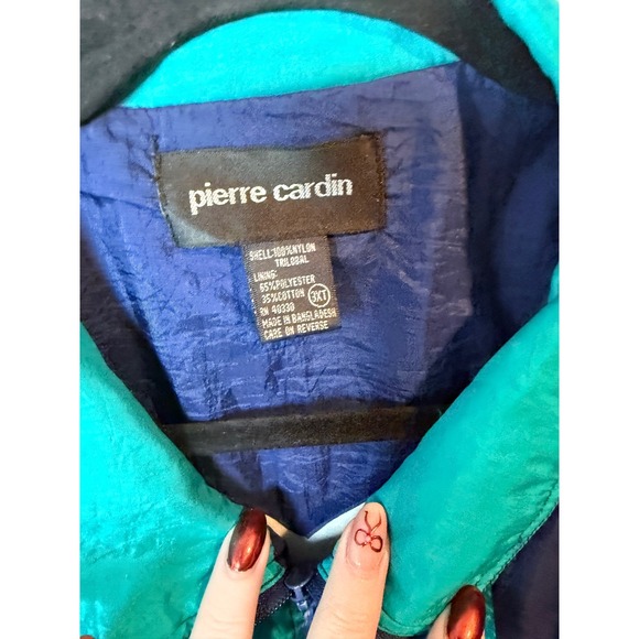 Vintage 90's Pierre Cardin Colorblock Track Jacket Full Zip Windbreaker Mens 3XT - Picture 3 of 9